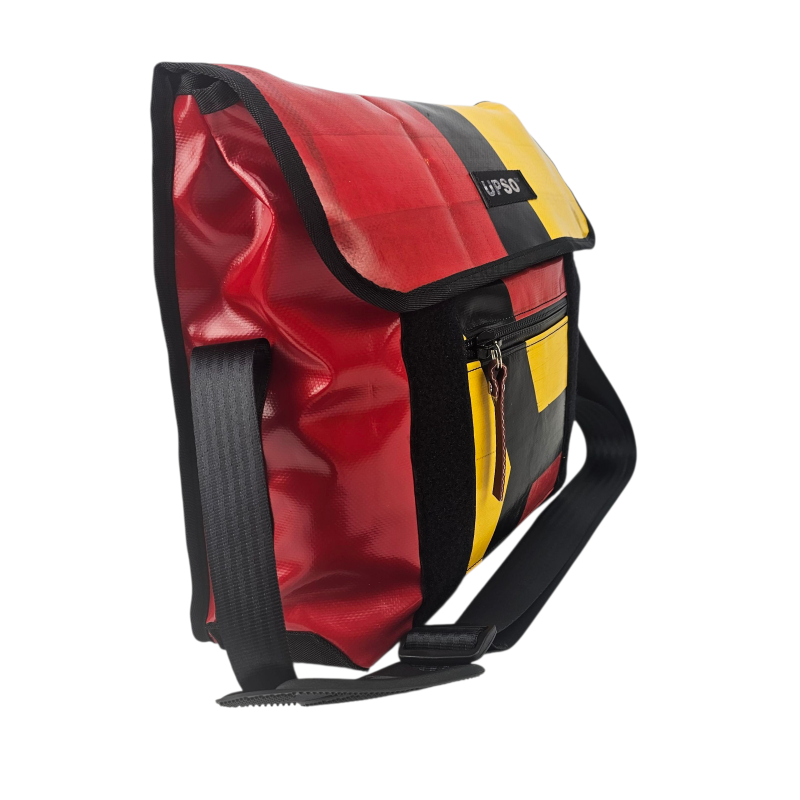 Medway Messenger Bag - Red / Yellow - MS397